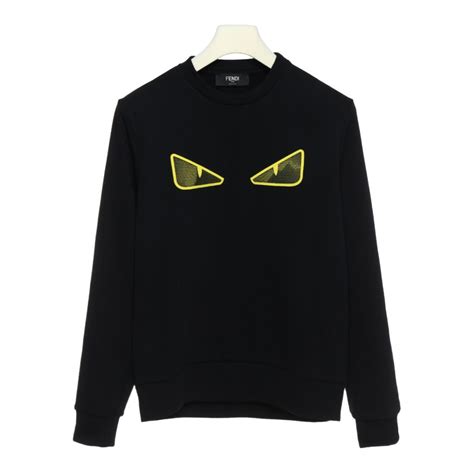 fendi sweatshirt fluo yellow eyes|Fendi hoodie for men.